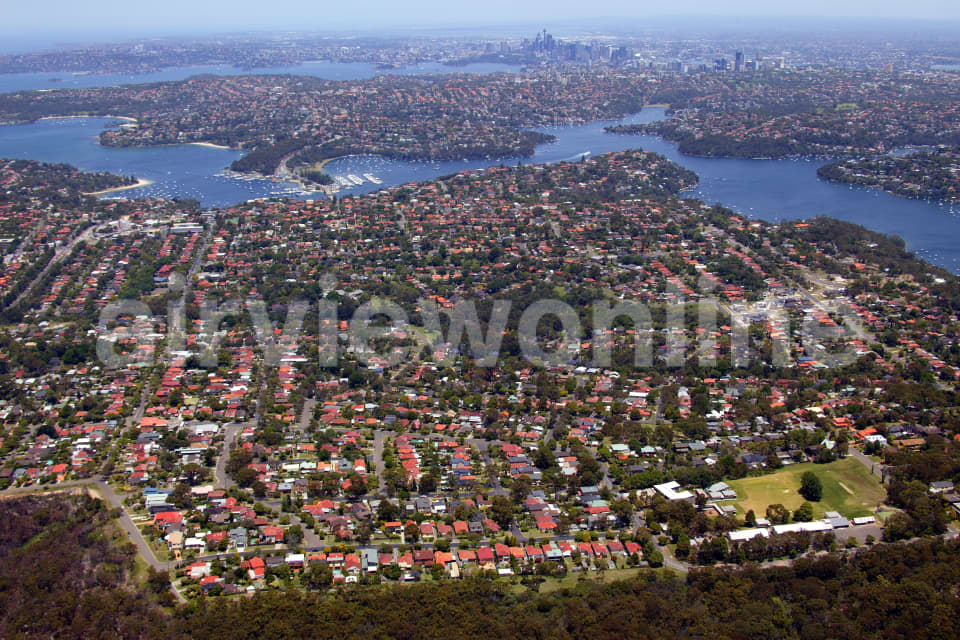 Aerial Image of North Balgowlah to the city