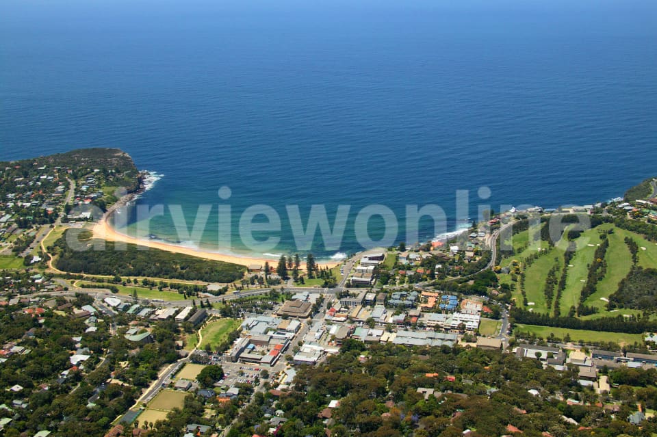 Aerial Image of Avalon beach and town centre