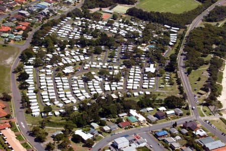 Aerial Image of FINGAL BAY HOLIDAY PARK