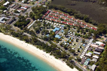 Aerial Image of SHOAL BAY CARAVAN PARK