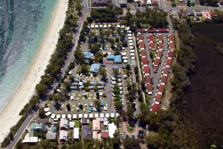 Aerial Image of SHOAL BAY CARAVAN PARK