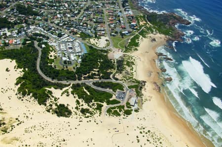 Aerial Image of ANNA BAY, BIRUBI POINT AND STOCKTON BEACH