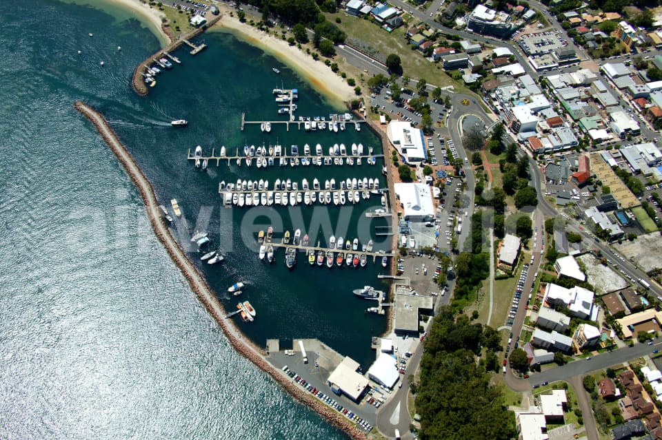Aerial Image of Nelson Bay Marina looking east