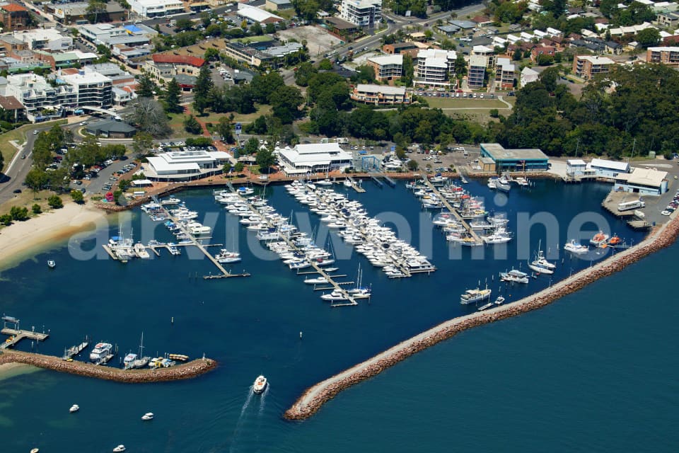 Aerial Image of Nelson Bay Marinas