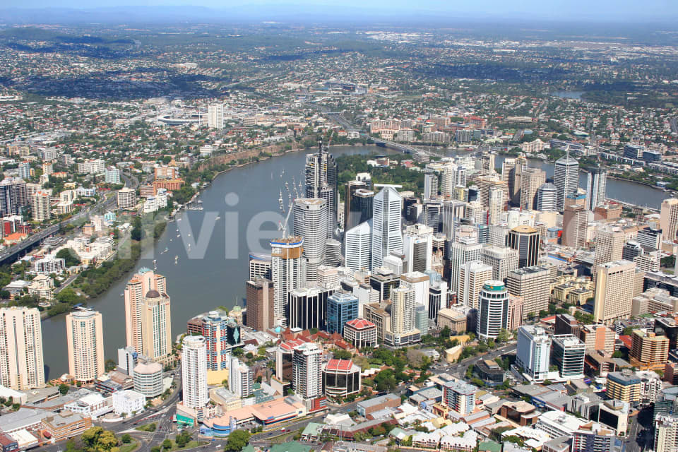 Aerial Image of Brisbane City and Beyond