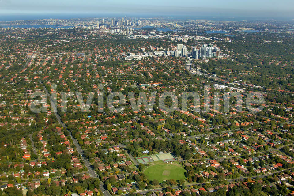 Aerial Image of Roseville to the City