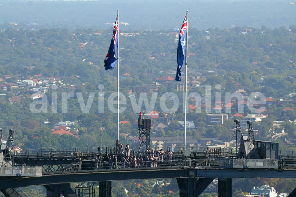 Aerial Image of The Top of Sydney Harbour Bridge