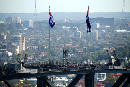 Aerial Image of A CROWDED SYDNEY HARBOUR BRIDGE