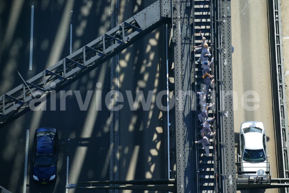 Aerial Image of Sydney Harbour Bridgeclimbers
