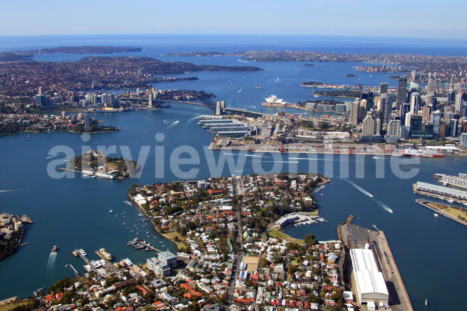 Aerial Image of Balmain East and Sydney Harbour