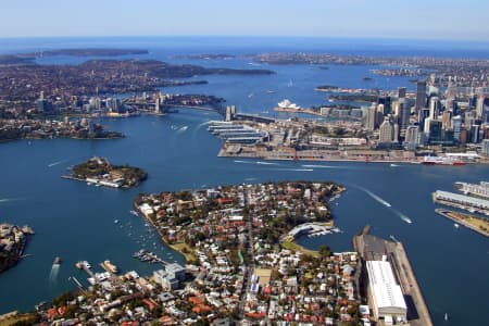 Aerial Image of BALMAIN EAST AND SYDNEY HARBOUR