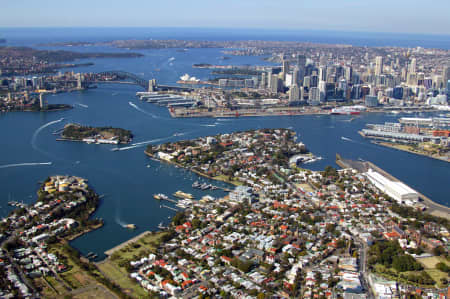 Aerial Image of BALMAIN AND SYDNEY HARBOUR