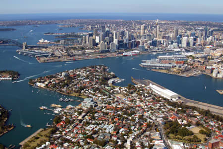 Aerial Image of BALMAIN AND SYDNEY HARBOUR