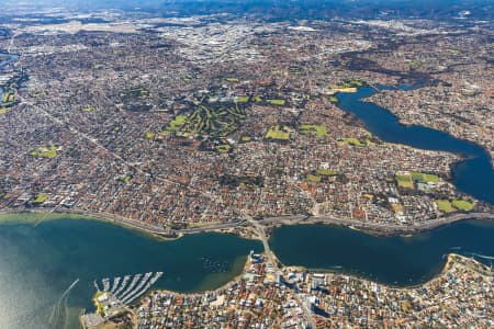 Aerial Image of CANNING BRIDGE TOWARDS COMO