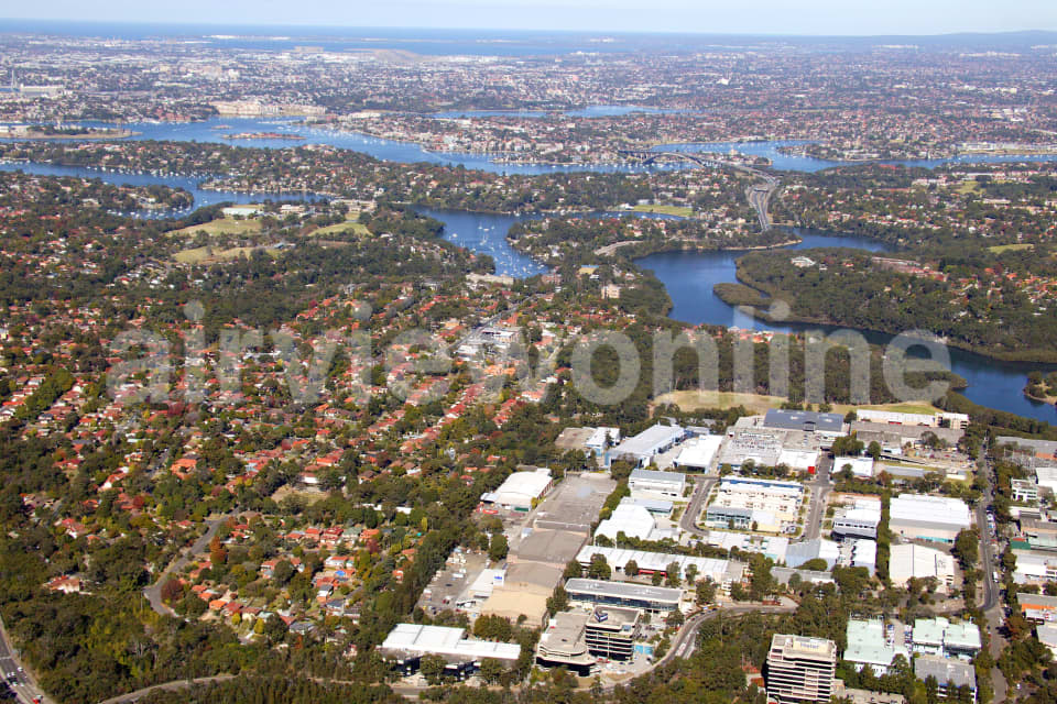 Aerial Image of Looking south over Lane Cove