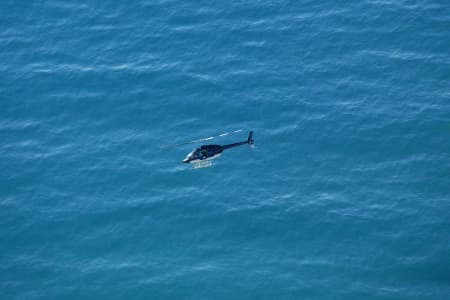 Aerial Image of BELL JETRANGER HELICOPTER OFF PALM BEACH