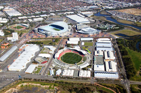 Aerial Image of SYDNEY SHOWGROUNDS AND TELSTRA STADIUM