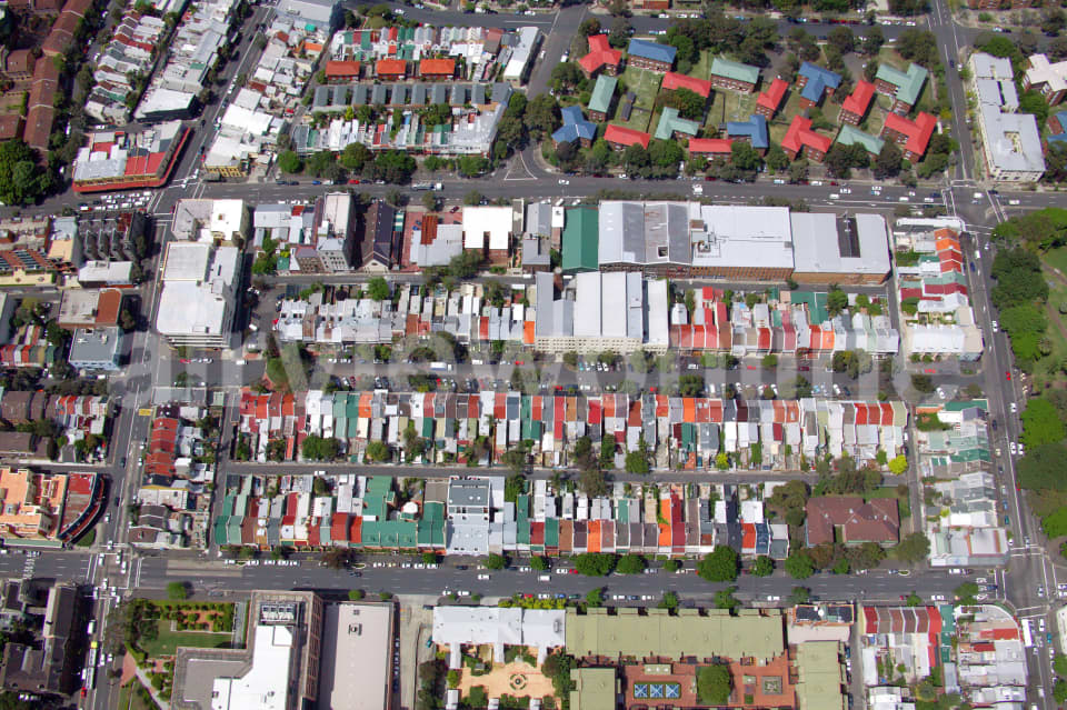 Aerial Image of Redfern Terraces
