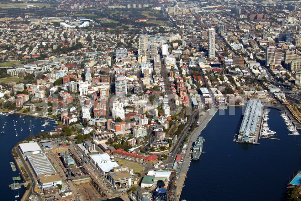 Aerial Image of Garden Island and Potts Point