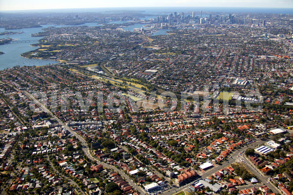 Aerial Image of Haberfield to the City