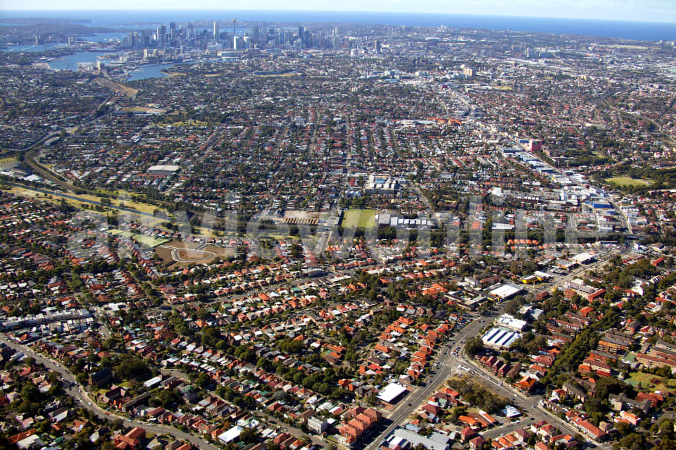 Aerial Image of Haberfield to the City