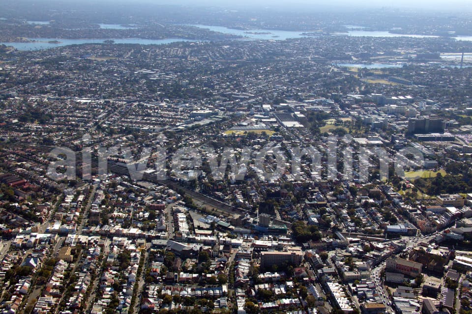 Aerial Image of North west over Newtown and Enmore