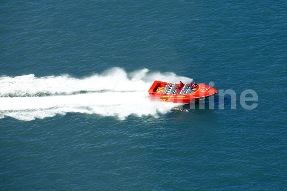 Aerial Image of Jet Boating on Sydney Harbour