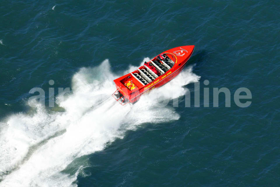 Aerial Image of Jet boating on Sydney Harbour