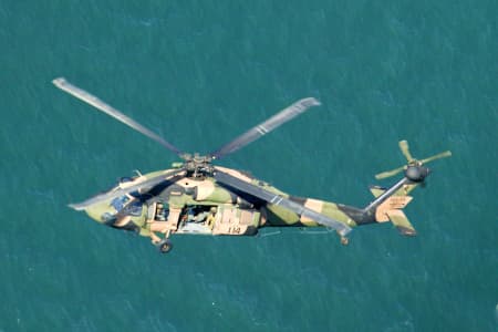 Aerial Image of ARMY BLACK HAWK HELICOPTER