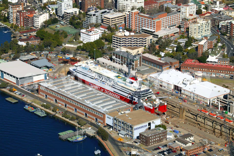 Aerial Image of Spirit of Tasmania in Dry Dock