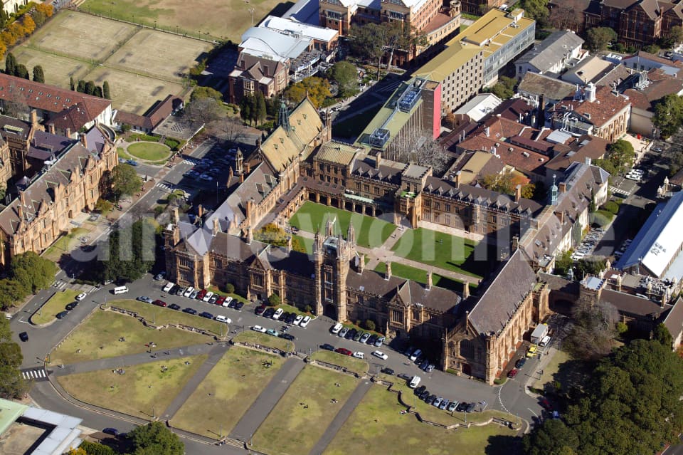Aerial Image of Sydney University Main Quadrangle