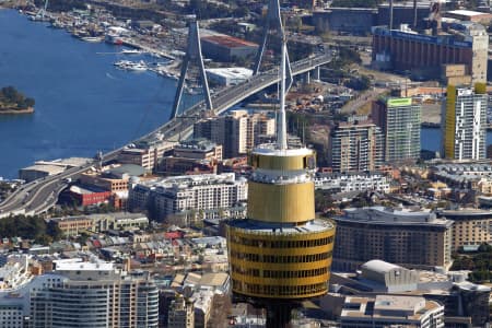 Aerial Image of SYDNEY TOWER AND ANZAC BRIDGE