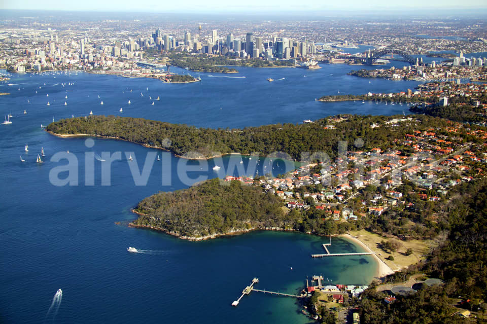 Aerial Image of Taylors Bay to the City