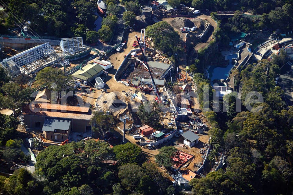 Aerial Image of Construction at Toronga Zoo