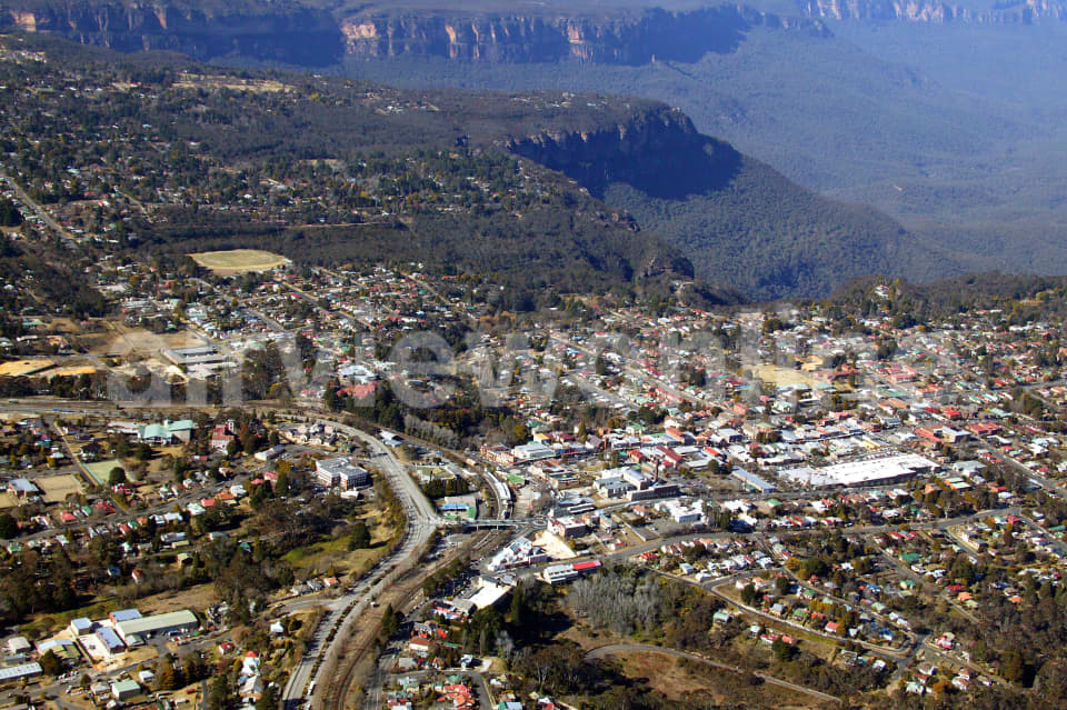 Aerial Image of South east over Katoomba