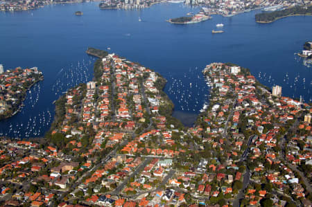 Aerial Image of CREMORNE POINT AND NETURAL BAY