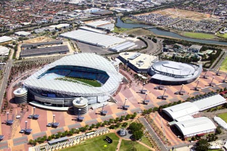 Aerial Image of TELSTRA STADIUM AND HOMEBUSH