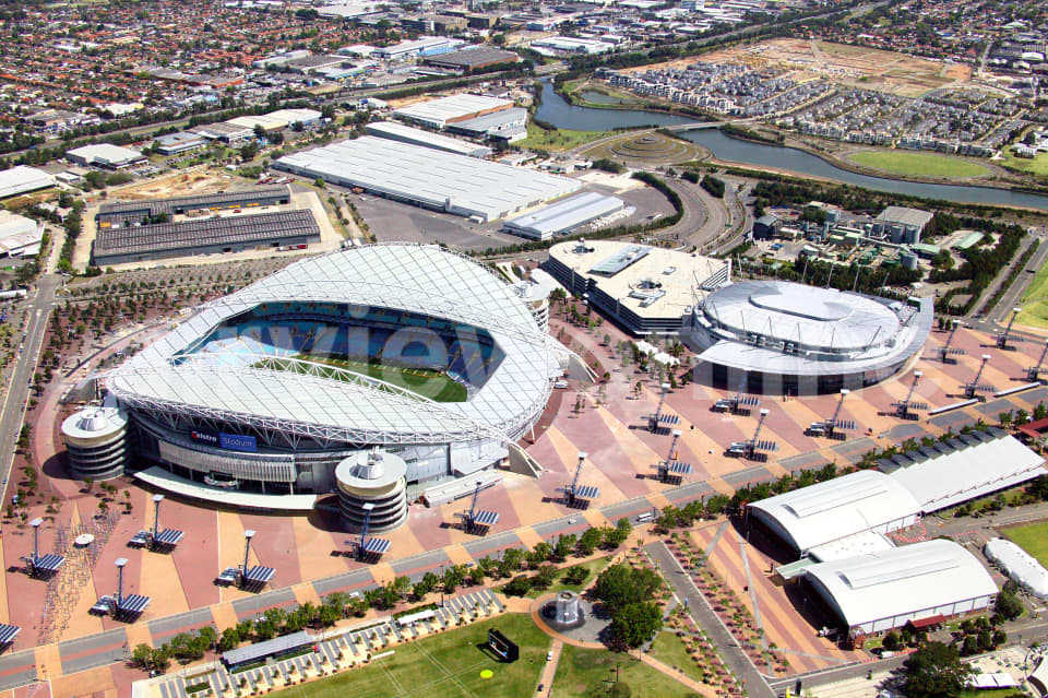 Aerial Image of Telstra Stadium and Homebush