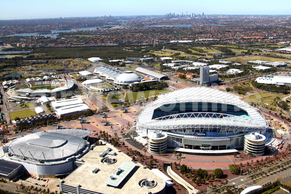 Aerial Image of Telstra Stadium and Homebush Showgrounds