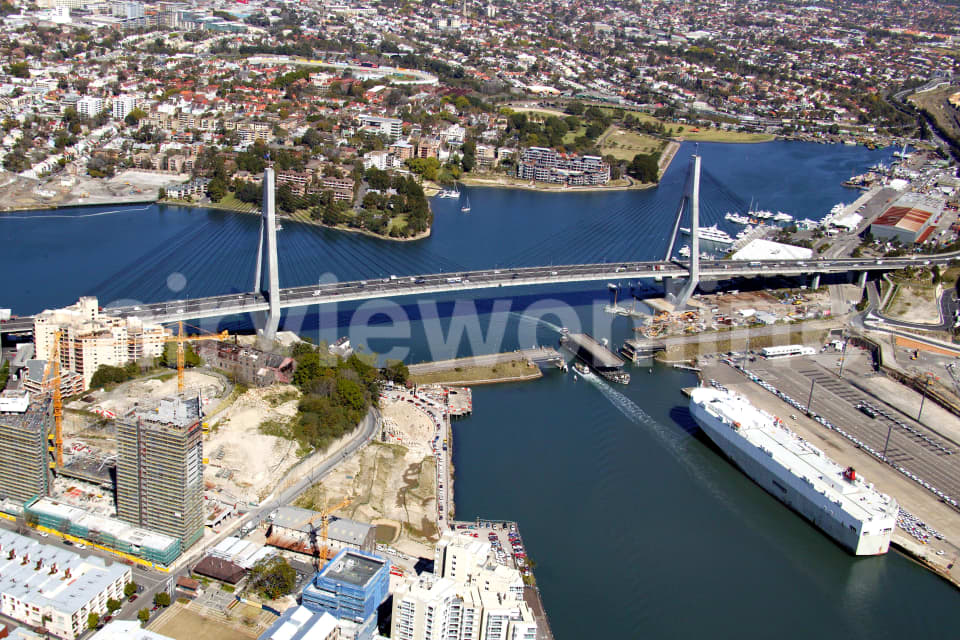 Aerial Image of ANZAC Bridge