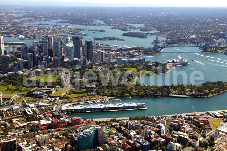 Aerial Image of Woolloomooloo Bay and the City