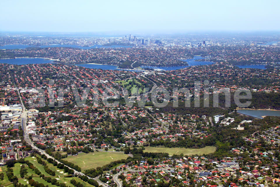 Aerial Image of Manly Vale to the City