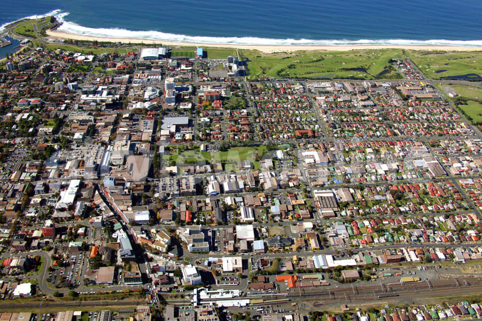Aerial Image of Wollongong City and Beach