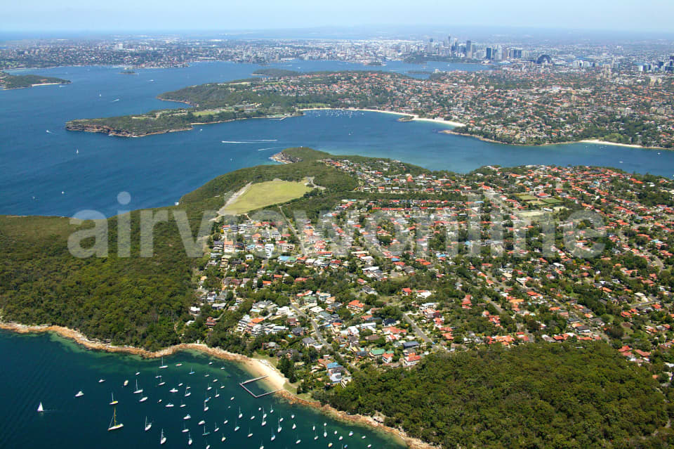 Aerial Image of Balgowlah Heights to the City