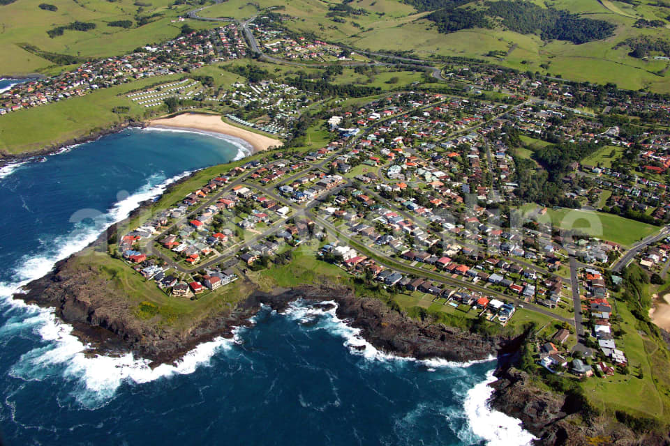 Aerial Image of Easts Beach and Little Blow Hole Kiama