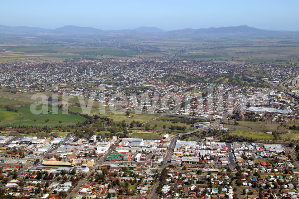 Aerial Image of West over Tamworth