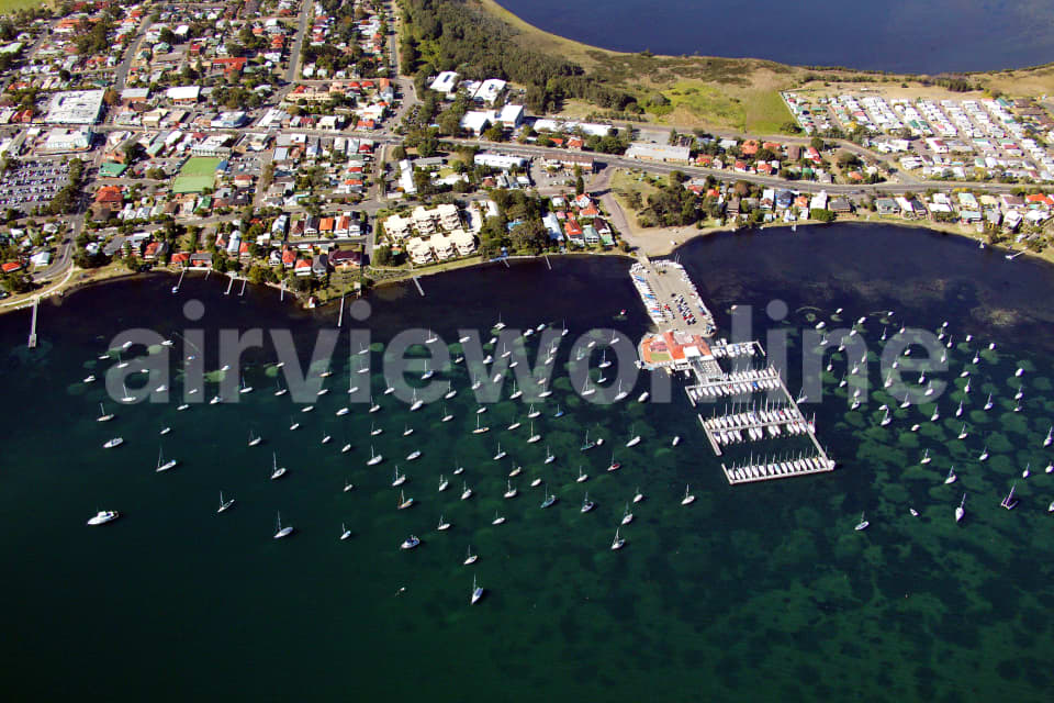 Aerial Image of Lake Macquarie Yacht Club  Belmont