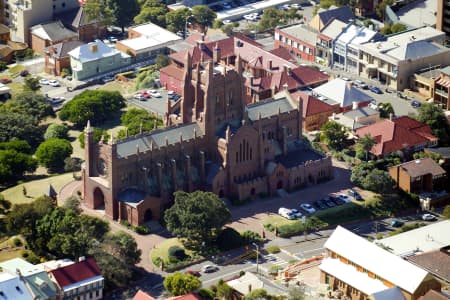 Aerial Image of CHRIST CHURCH CATHEDRAL  NEWCASTLE