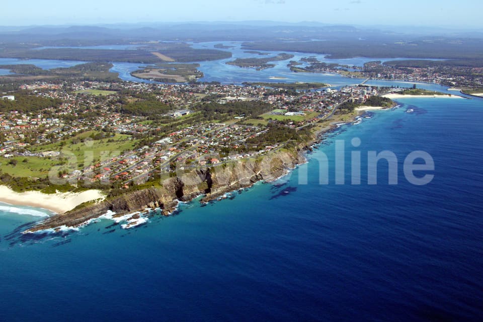 Aerial Image of Bennetts Head and Second Head,  Forster