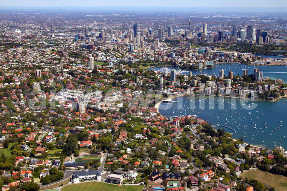Aerial Image of Looking west from Bellevue Hill
